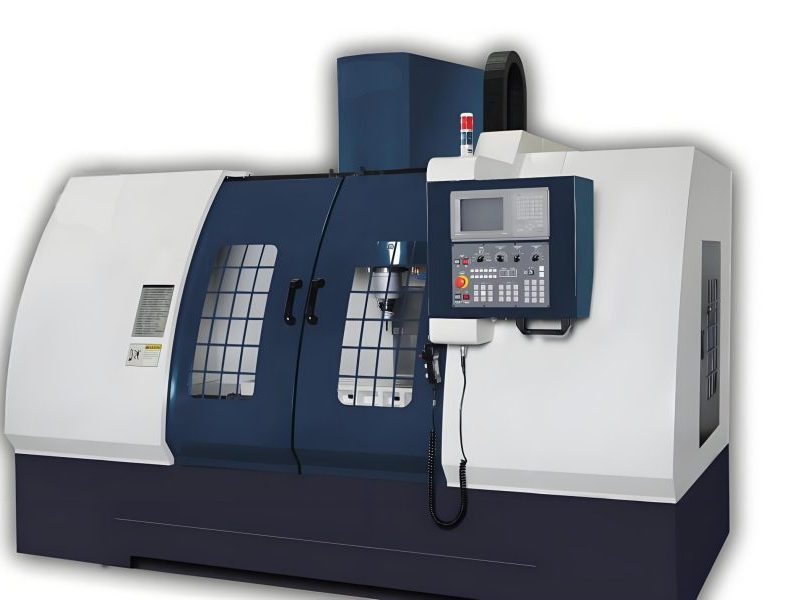 Modern CNC machining center with multiple axes